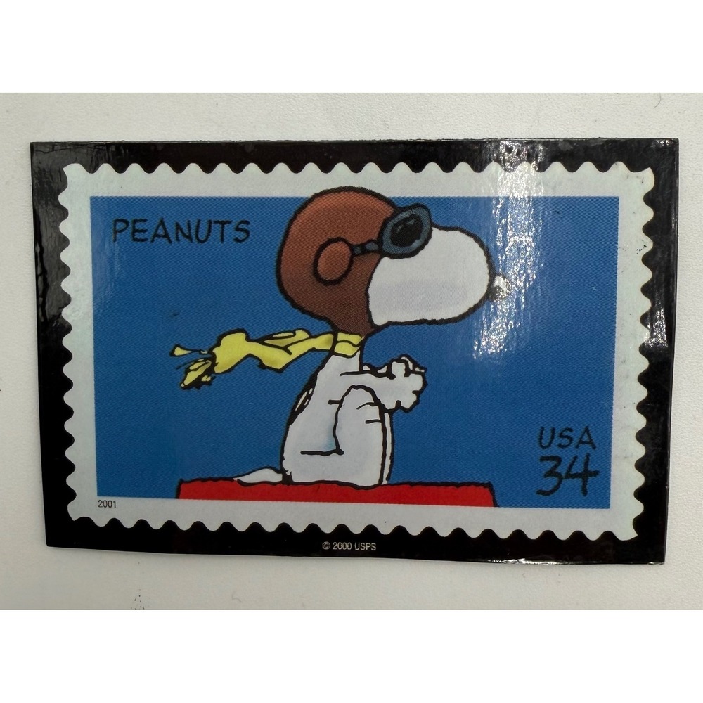 Snoopy Flying Ace 34¢ USPS Stamp Magnet Vintage Peanuts 2001